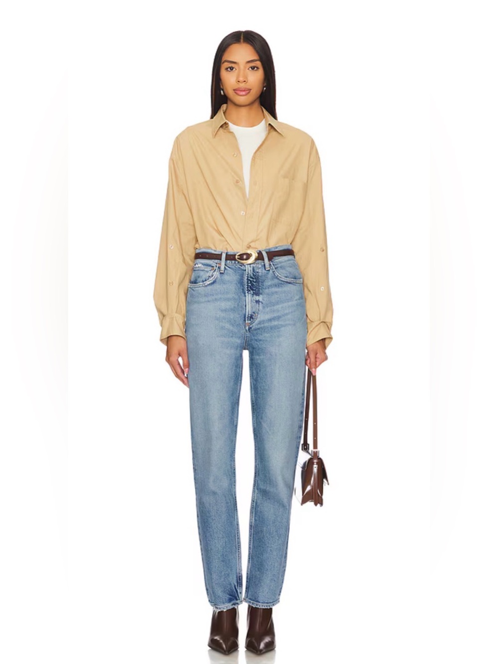 Agolde High-Rise Stovepipe Straight-Leg Women’s Jeans